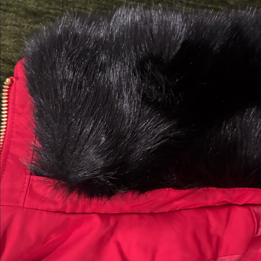 Talbots Red Quilted Removable Faux-Fur Collar Puffer Vest‎ Size XL NWOT - Picture 9 of 15
